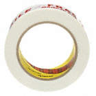BOX TAPE, PRINTED MESSAGE, WHITE/RED, 100 M X 48 MM X 1 9/10 MM, PP/RUBBER