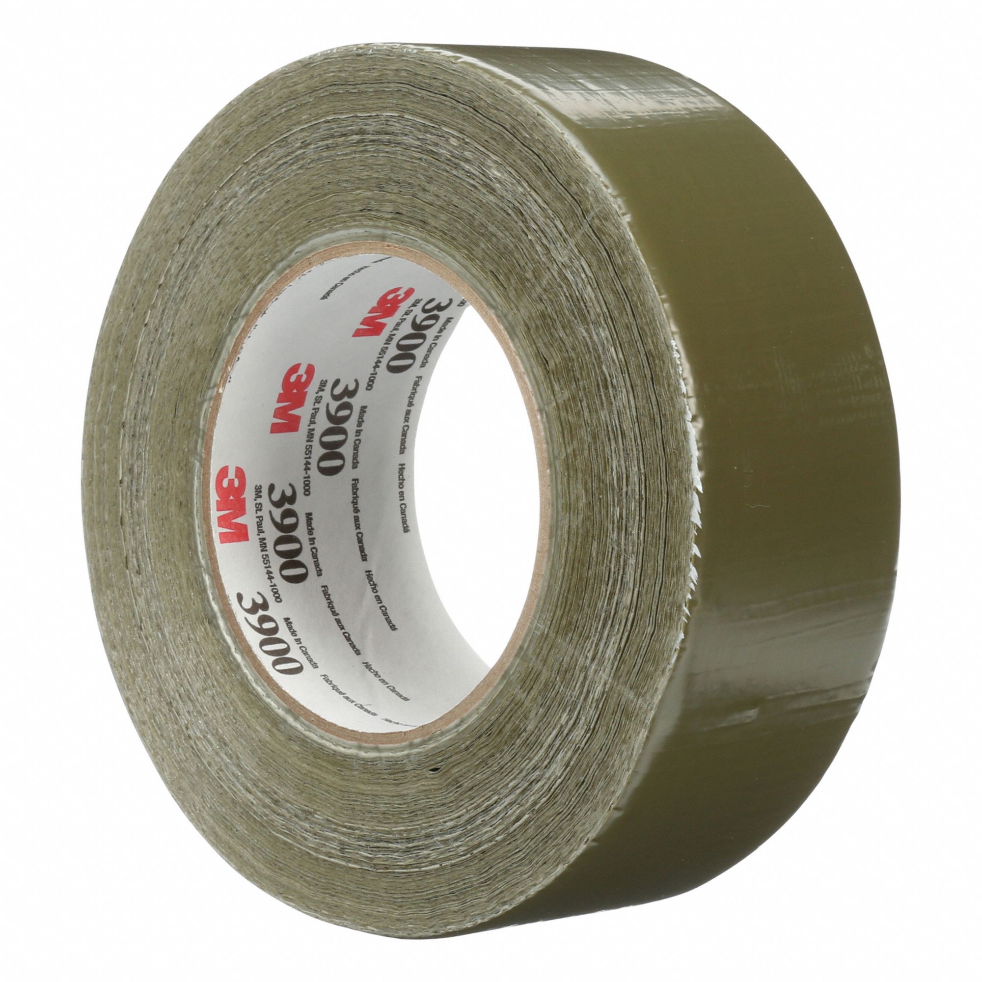 DUCT TAPE, GENERAL PURPOSE, OLIVE, 54 8/10 M X 48 MM X 8 1/10 MM, PE/RUBBER