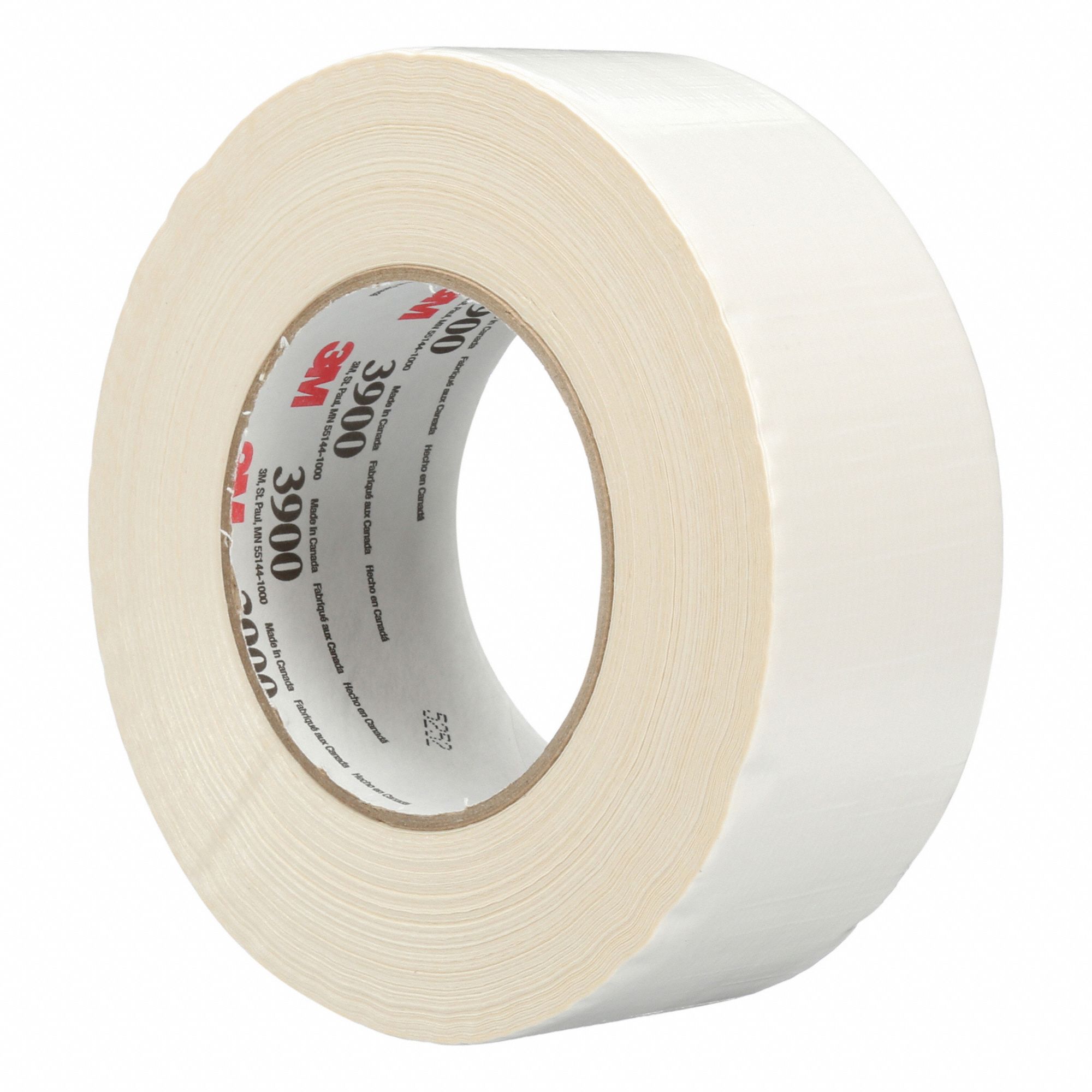 DUCT TAPE, UTILITY/ADHESIVE 72 OZ/TENSILE 32 LBS, WHITE, 55 M X 48 MM/7.7 MIL, RUBBER/POLYETHYLENE