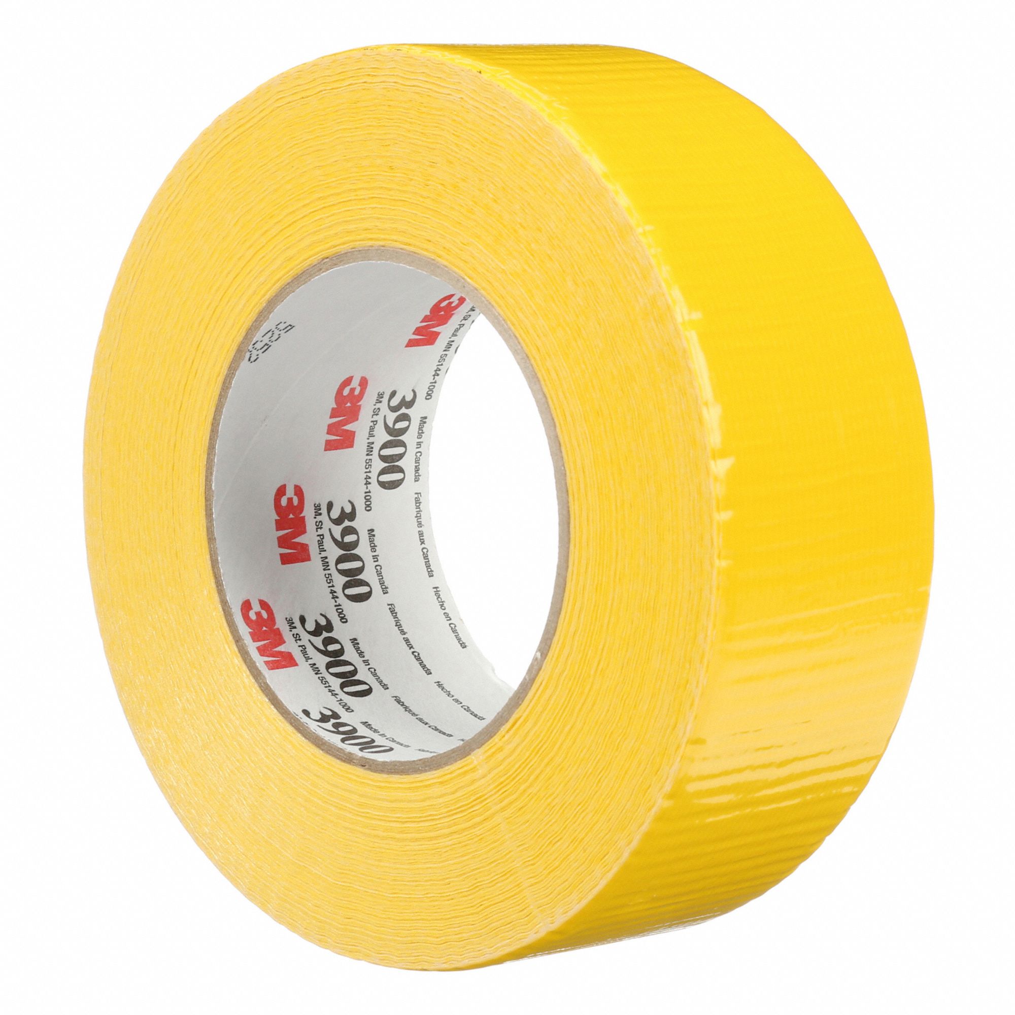 DUCT TAPE, UTILITY/ADHESIVE 72 OZ/TENSILE 32 LBS, YELLOW, 55 M X 48 MM/7.7 MIL, RUBBER/POLYETHYLENE