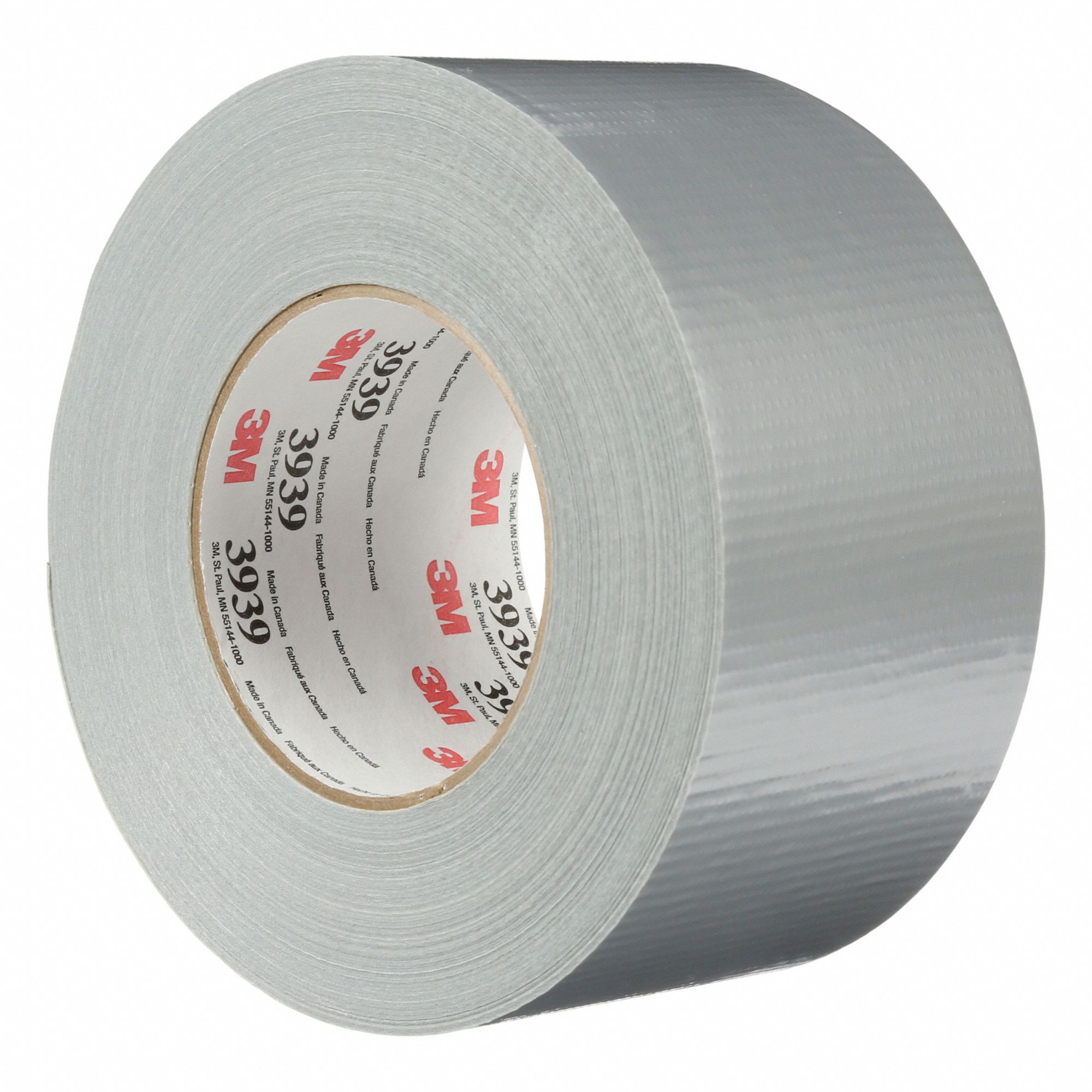 DUCT TAPE, UTILITY, SILVER, 60 YD X 3 IN/9 MIL THICK, POLYETHYLENE/COATED CLOTH