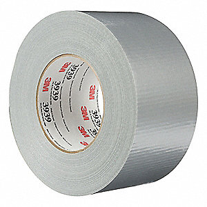 DUCT TAPE, UTILITY, SILVER, 60 YD X 3 IN/9 MIL THICK, POLYETHYLENE/COATED CLOTH