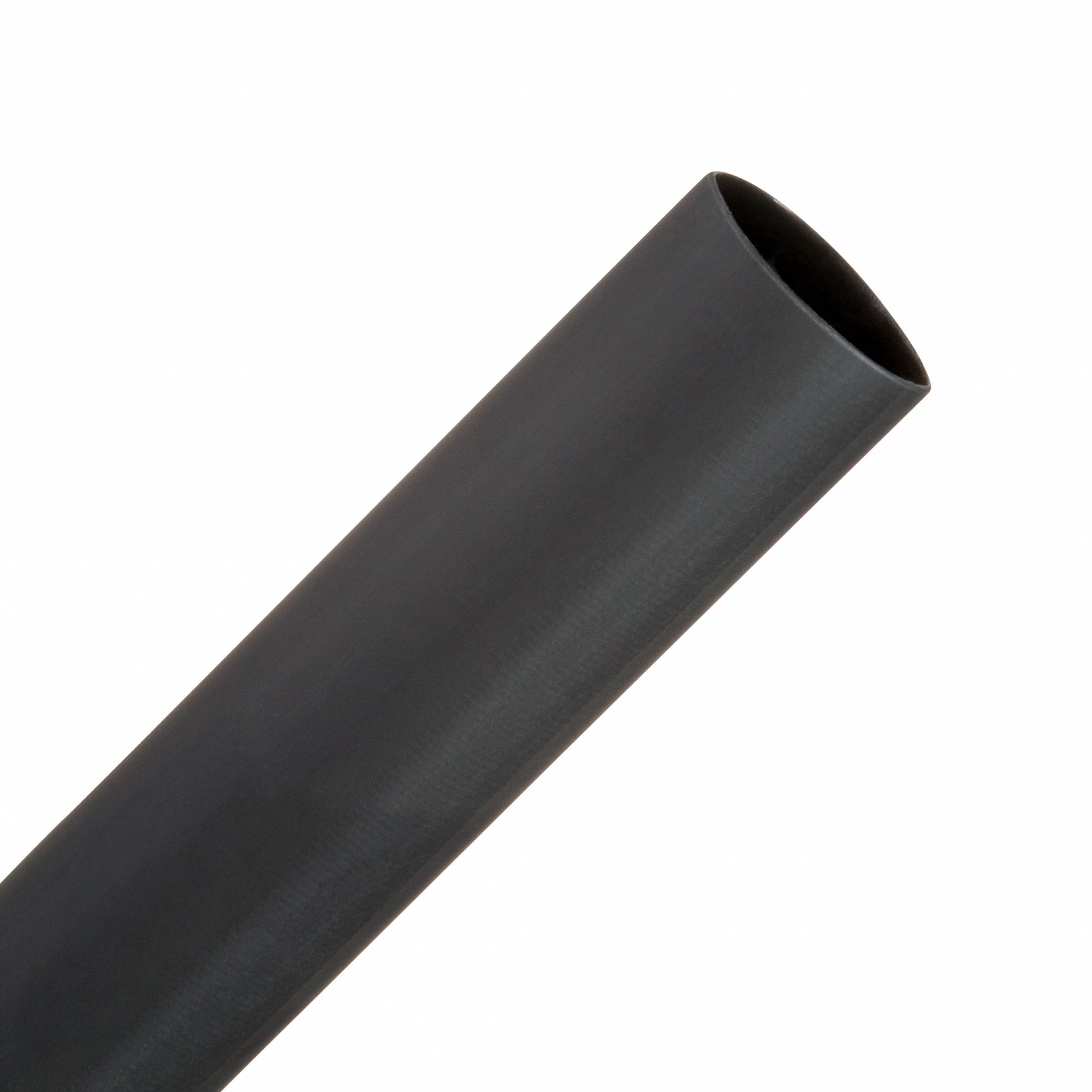 HEAT SHRINK TUBING, ADH, THIN, FLEXIBLE, BLACK, FLAME RET, 1 IN X 6 IN L, POLYOLEFIN, BA 8