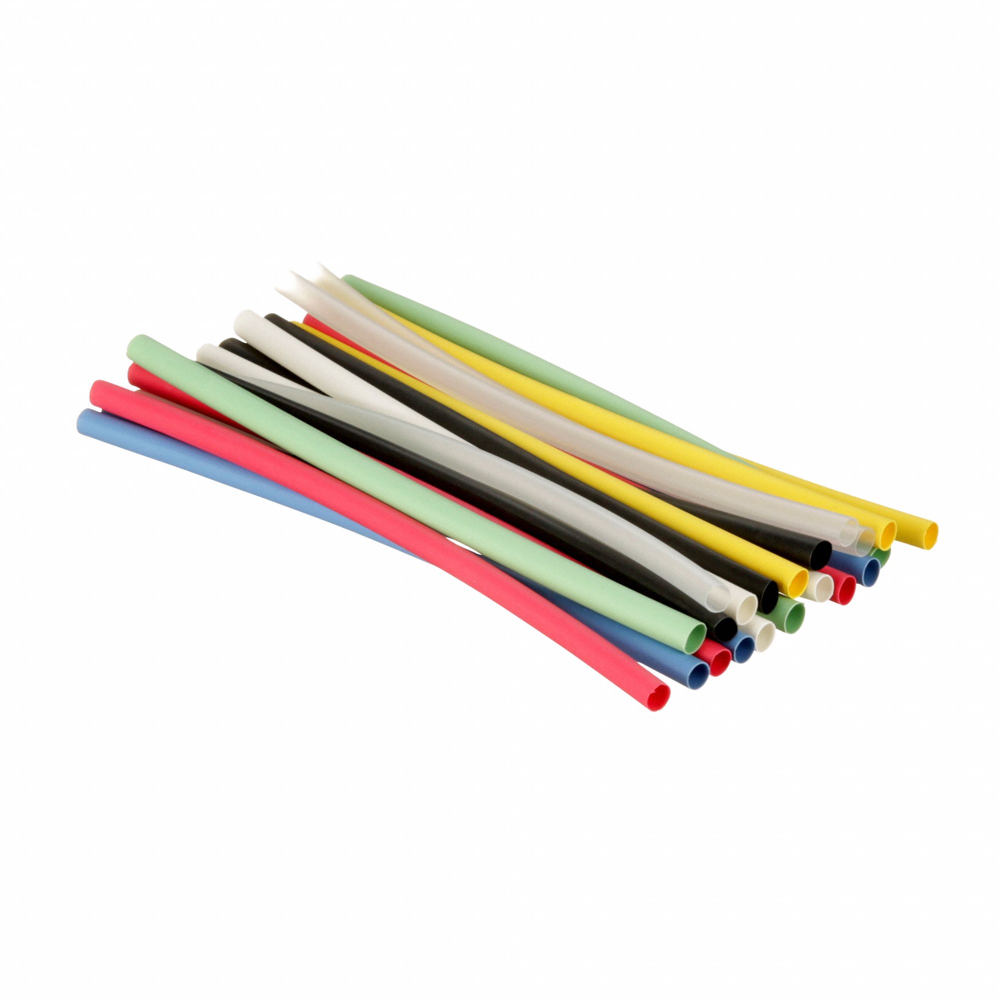 FP-301 HEAT SHRINK TUBING, THIN, FLEX, COLD FLOW, ASSORT CL, 3/16 IN X 6 IN L, POLYOLEFIN, BG 21