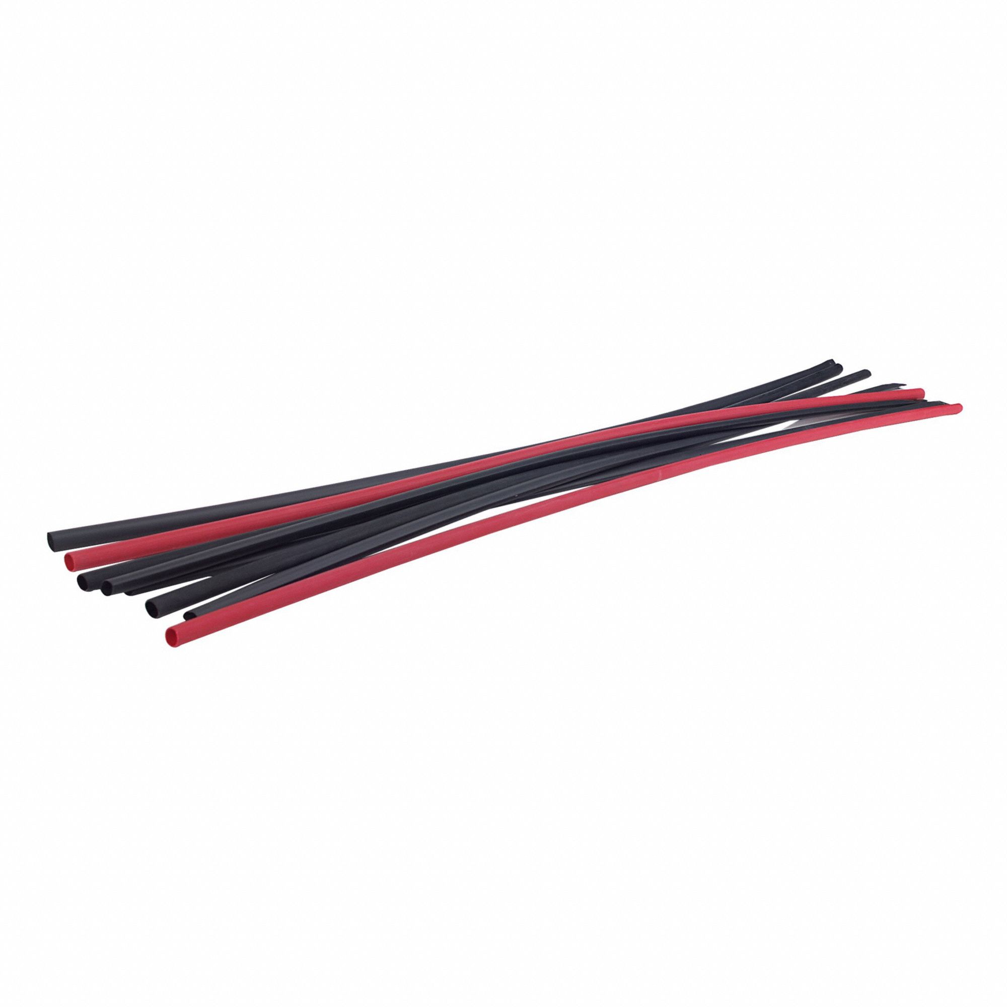 HEAT SHRINK TUBING, THIN, FLEXIBLE, POLY, BLACK, 1/8 IN X 4 FT