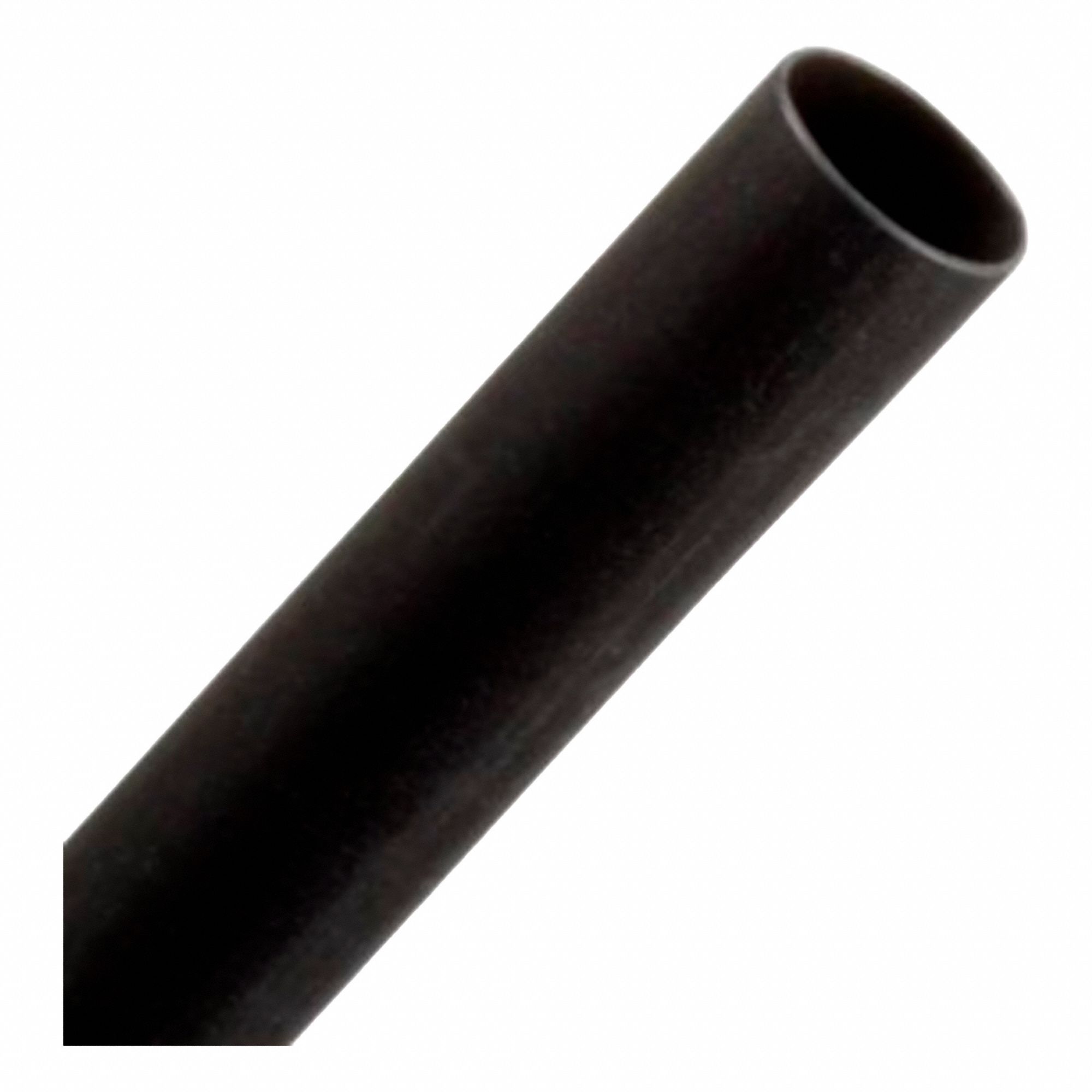 HEAT SHRINK TUBING, THIN, FLEXIBLE, POLY, BLACK, 1/4 IN X 4 FT