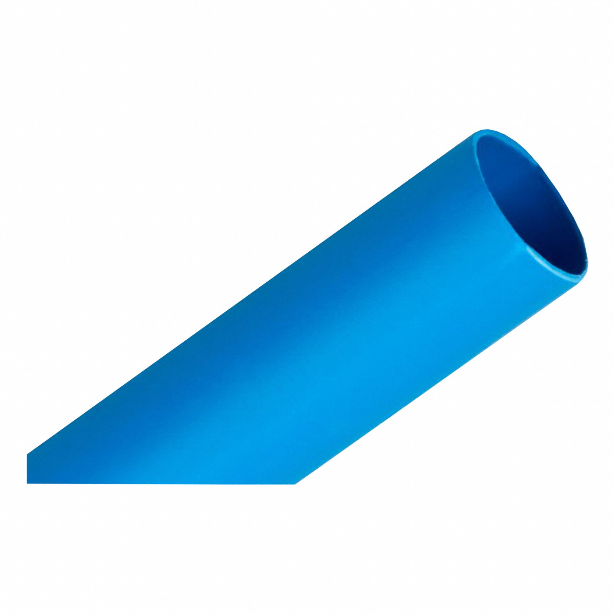 HEAT SHRINK TUBING, THIN, FLEXIBLE, POLY, BLUE, 3/16 IN X 4 FT