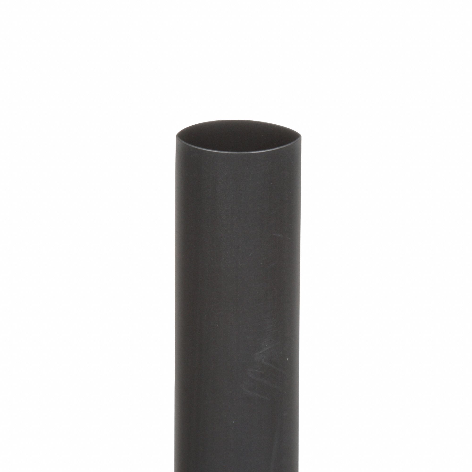 FP-301 HEAT SHRINK TUBING, THIN, FLEXIBLE, POLY, BLACK, 3/4 IN X 4 FT