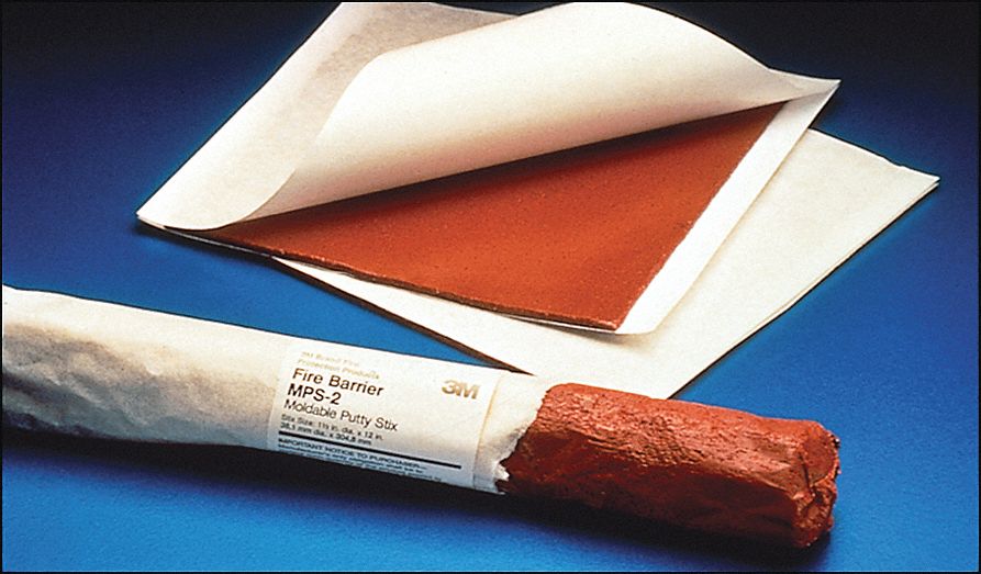 FIRE BARRIER MOLDABLE PUTTY STIX, 4 HR FIRE RATING, NON-CORROSIVE, HALOGEN/SOLVENT-FREE, RED