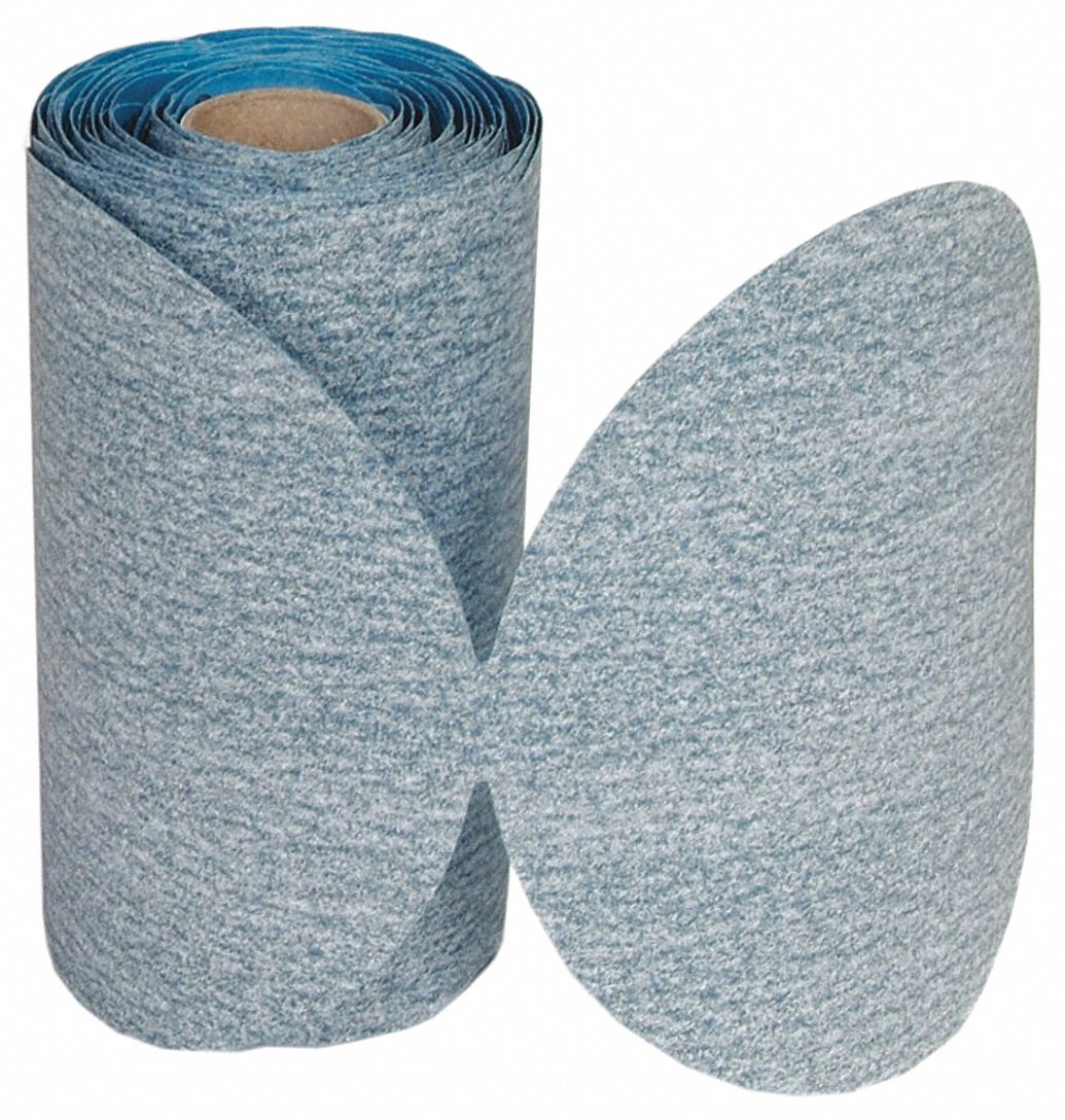 NORTON Sanding Disc Roll Coated, NonVacuum, 220 Abrasive Grit, Fine