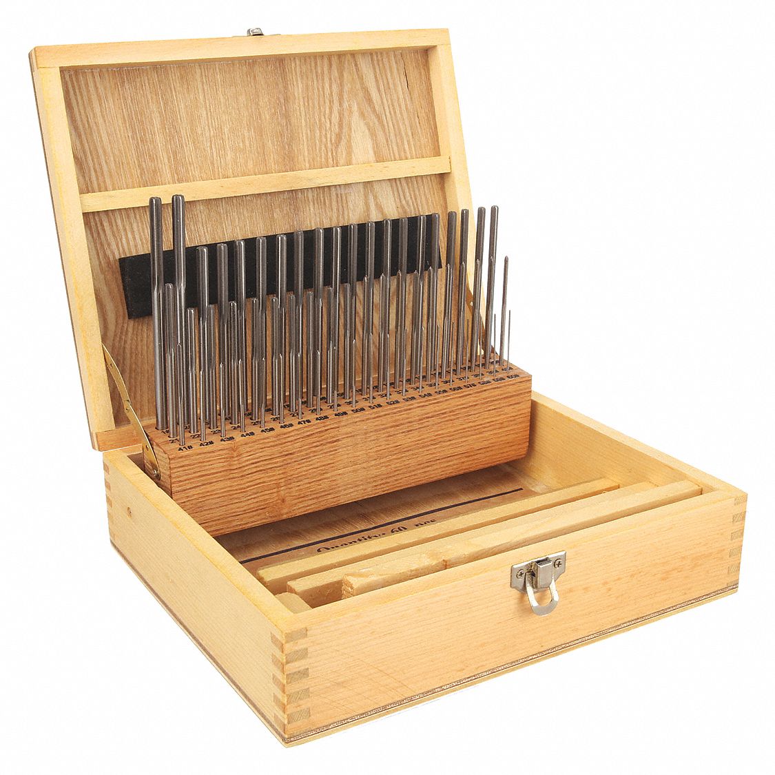 Chucking Reamer Set: 60 Pc, #60 to #1, Straight Flute