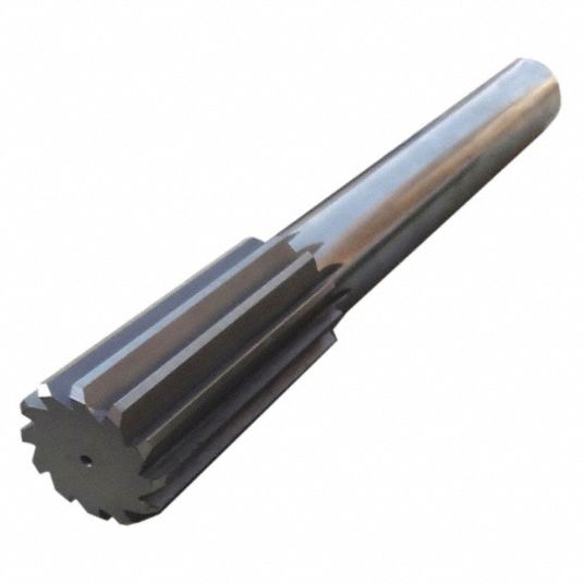 GRAINGER APPROVED Chucking Reamer, High Speed Steel, Bright (Uncoated