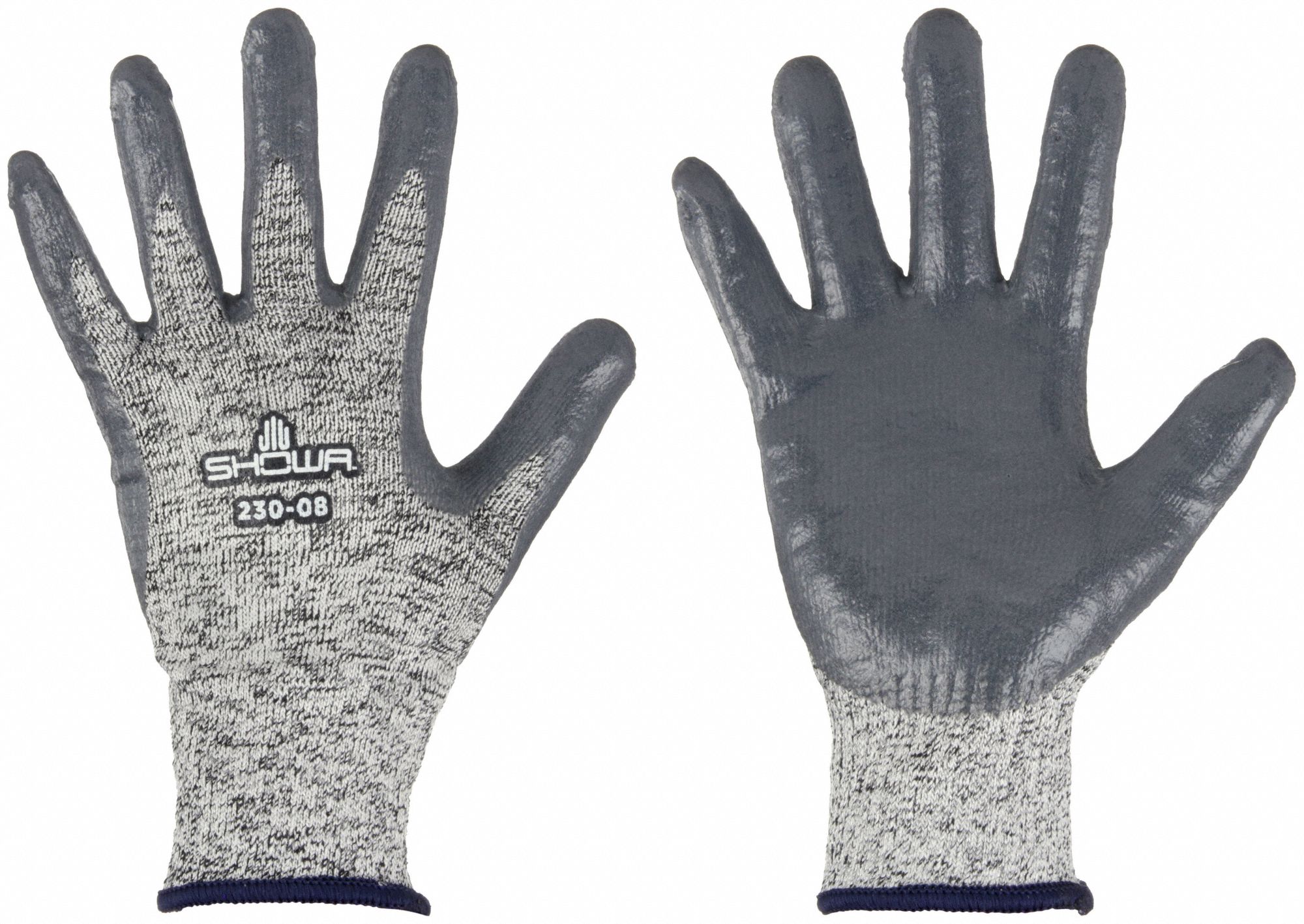 Coated Gloves, Black,  White, 10, PR