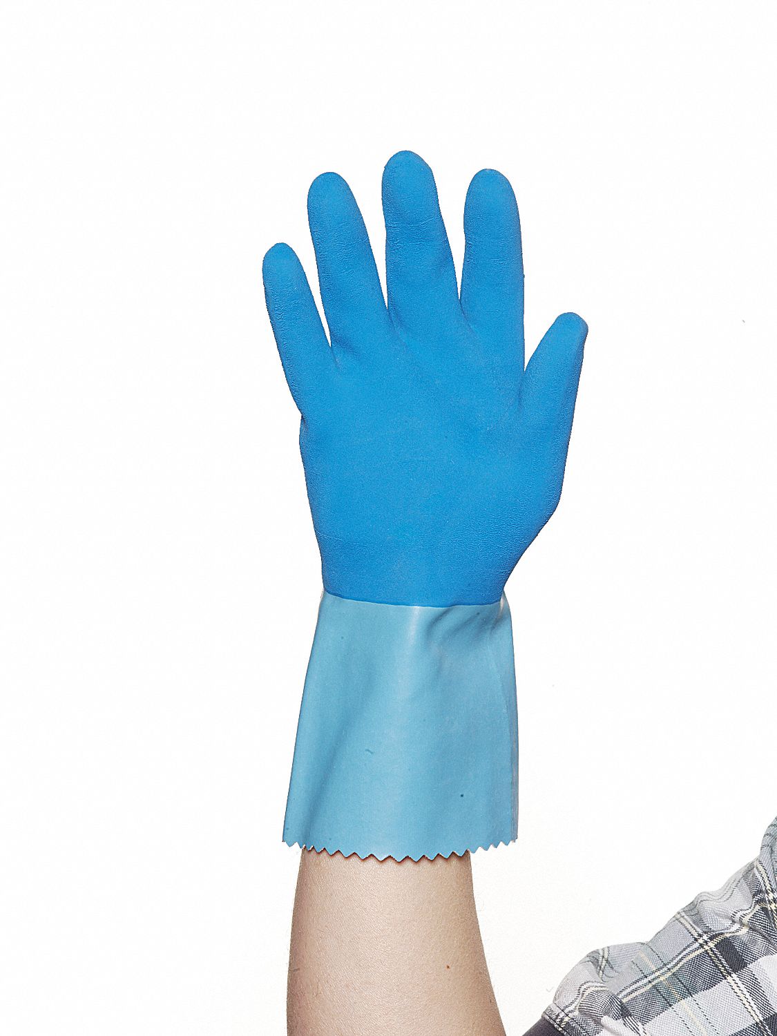 CHEMICAL-RESISTANT GLOVES, BLUE, 45 MIL, 12 IN LENGTH, L