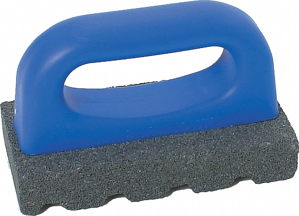 GRIT RUB BRICK, 20-GRIT, 8 X 3 1/2 X 1 1/2 IN, FLUTED SILICON CARBIDE STONE/PLASTIC