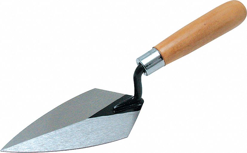 POINTING TROWEL, POLISHED AND GROUND TEMPERED BLADE, 5 1/2 X 2 3/4 IN, METAL/HARDWOOD