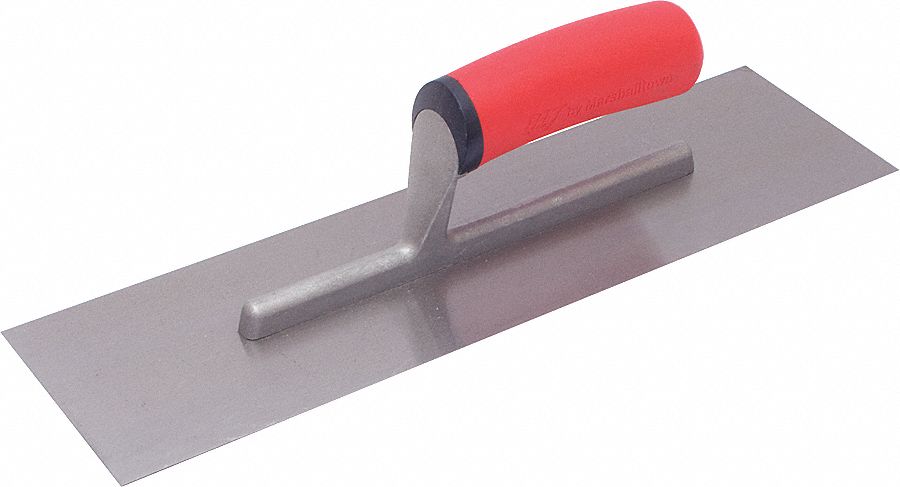 FINISHING TROWEL, CURVED HANDLE, 13 X 5 IN, STEEL