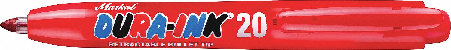 RETRACTABLE INK MARKER,RED
