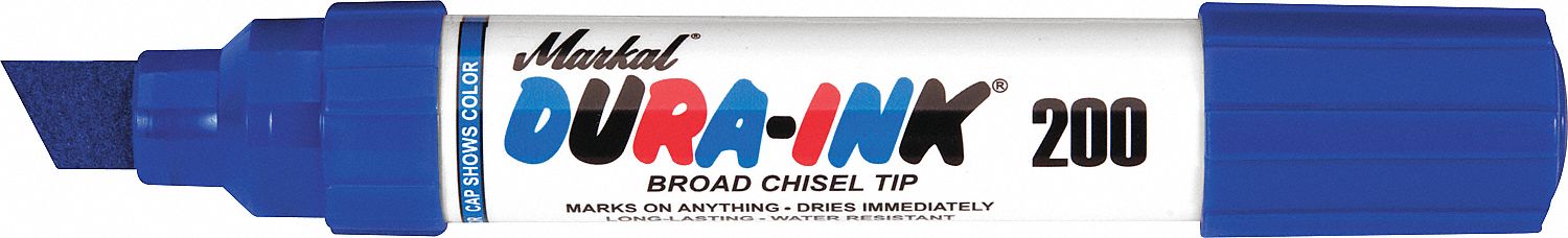DURALENE INK 200 MRKR BLUE BOLD TIP