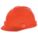 SLOTTED CAP, CSA Z94.1-2005, TYPE 1, CLASS E, PE, ONE-TOUCH, FRONT BRIM, HI-VIS ORANGE