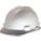 SLOTTED CAP, CSA Z94.1-2005, TYPE 1, CLASS E, PE, ONE-TOUCH, FRONT BRIM, WHITE