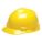 SLOTTED CAP, CSA Z94.1-2005, TYPE 1, CLASS E, PE, 4-PT ONE-TOUCH, FRONT BRIM, YELLOW