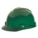 SLOTTED CAP, CSA Z94.1-2005, TYPE 1, CLASS E, PE, ONE-TOUCH, FRONT BRIM, GREEN