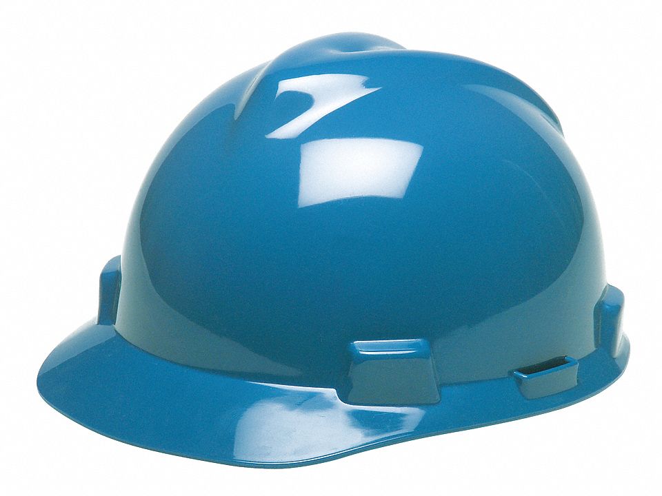 CASQUE, CSA Z94.1-2015, TYPE 2, CLASSE E, PE, CLIQUET ONE-TOUCH À 4 POINTS, BLEU