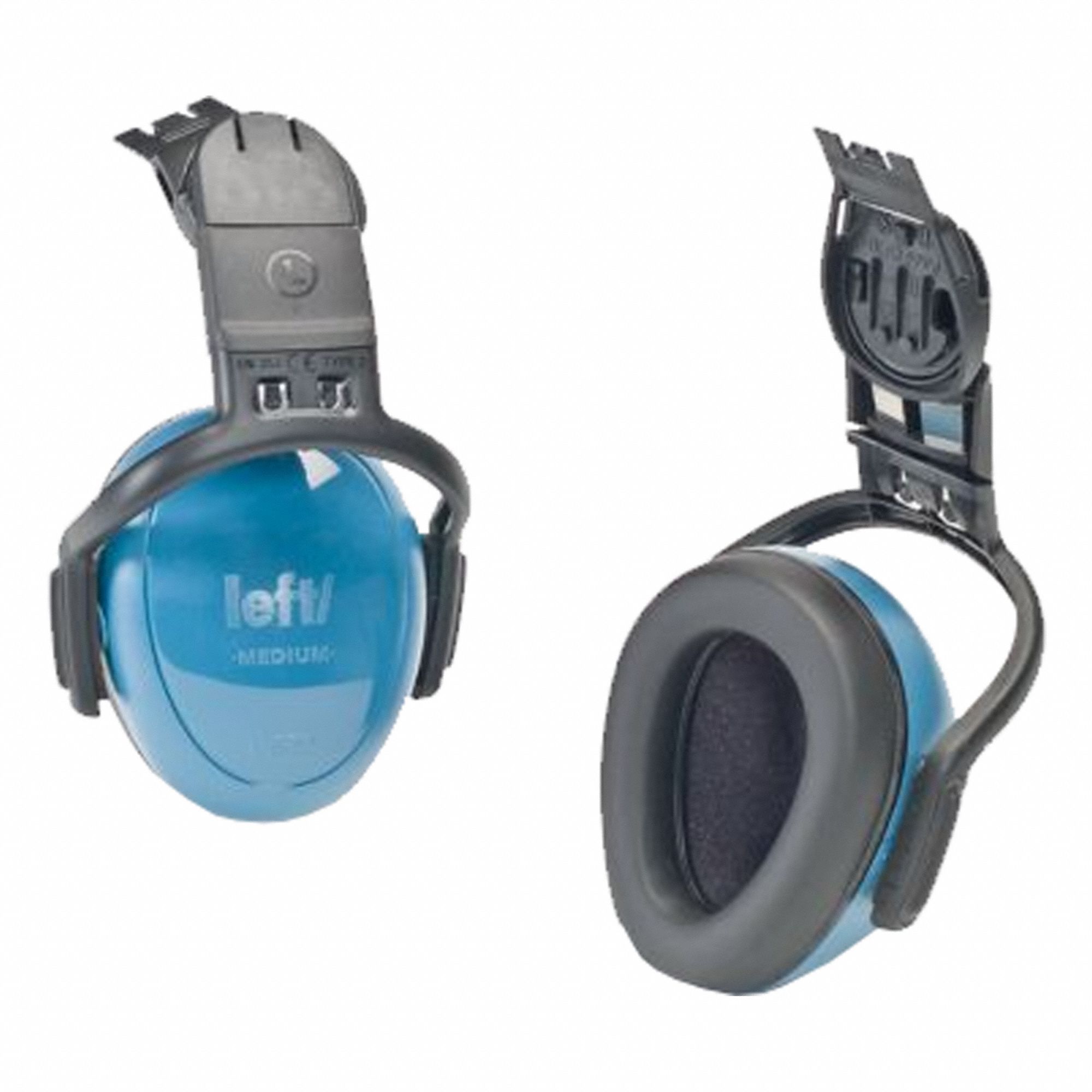EARMUFFS, HARD HAT-MOUNT, RIGID, BLUE/BLACK, FOAM/PVC/TPE, 25DB, CSA, DIELECTRIC