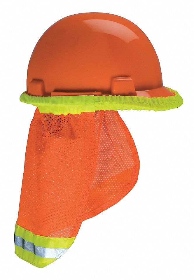 MSA NECK SHADE, 20 X 10 IN, NYLON, HI-VIS YELLOW GREEN - Hard Hat