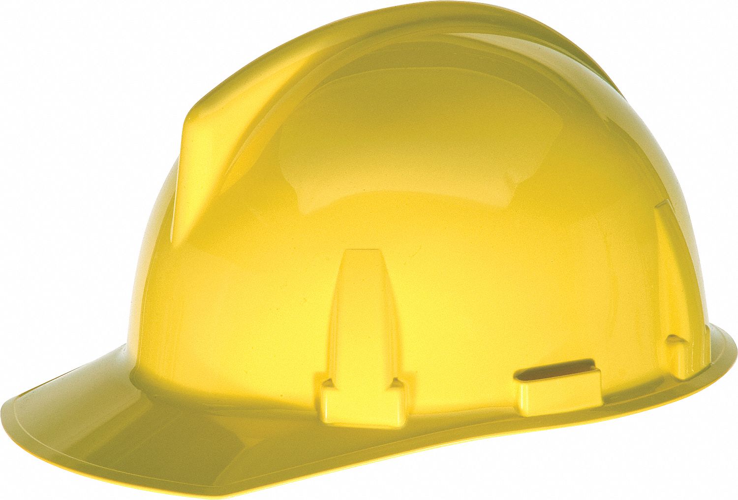 SLOTTED CAP, CSA Z94.1-2005, TYPE 1, CLASS E, PC, 4-PT ONE-TOUCH, FRONT BRIM, YELLOW