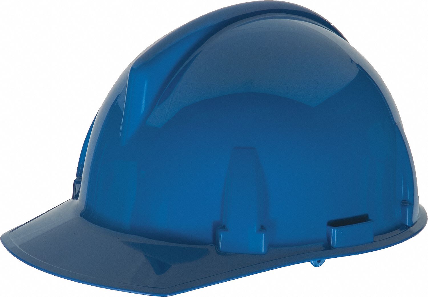 SLOTTED CAP, CSA Z94.1-2005, TYPE 1, CLASS E, PC, 4-PT ONE-TOUCH, FRONT BRIM, BLUE