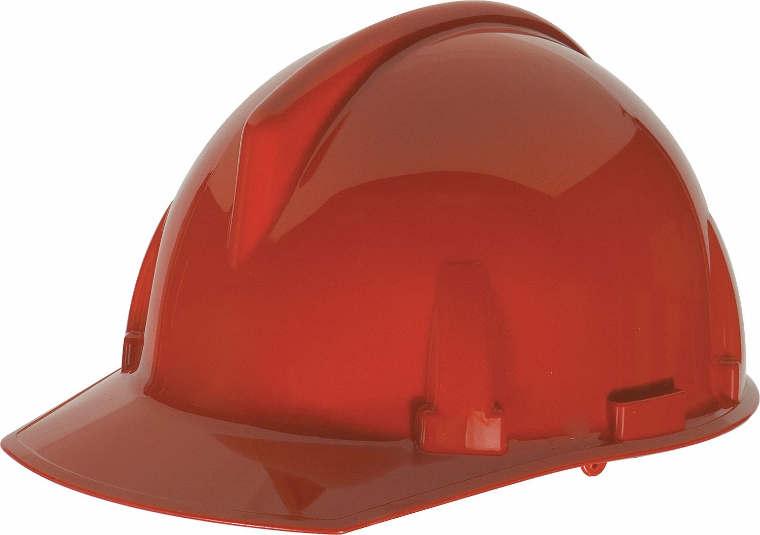 SLOTTED CAP, CSA Z94.1-2005, TYPE 1, CLASS E, PC, 4-PT ONE-TOUCH, FRONT BRIM, RED