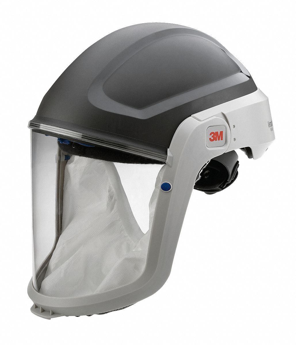 CASQUE RESP À COQUE RIGIDE, PC, JOINT FACIAL STANDARD, VISIÈRE STANDARD, CLIQUET, POUR APR À ÉPURATION D'AIR MOTORISÉ