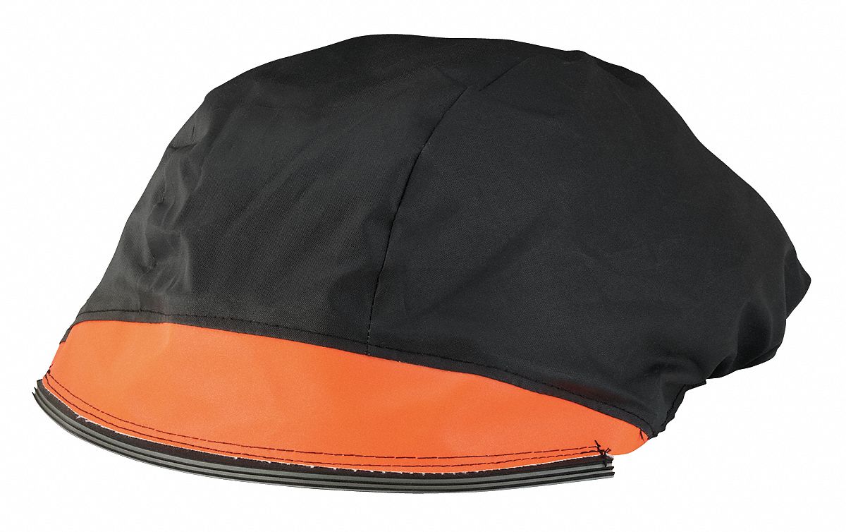 FLAME-RESISTANT HEADGEAR COVER, POLYESTER, 4-POINT TEXTILE STRAPS/VISOR, NIOSH