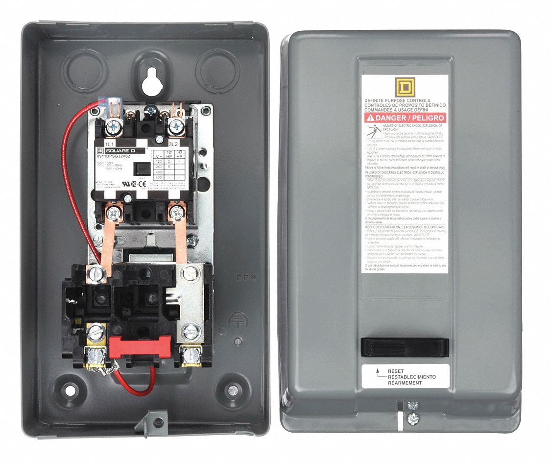Definite Purpose Magnetic Motor Starter: Non-Reversing, 2 Poles, 30 A, 120V AC Coil