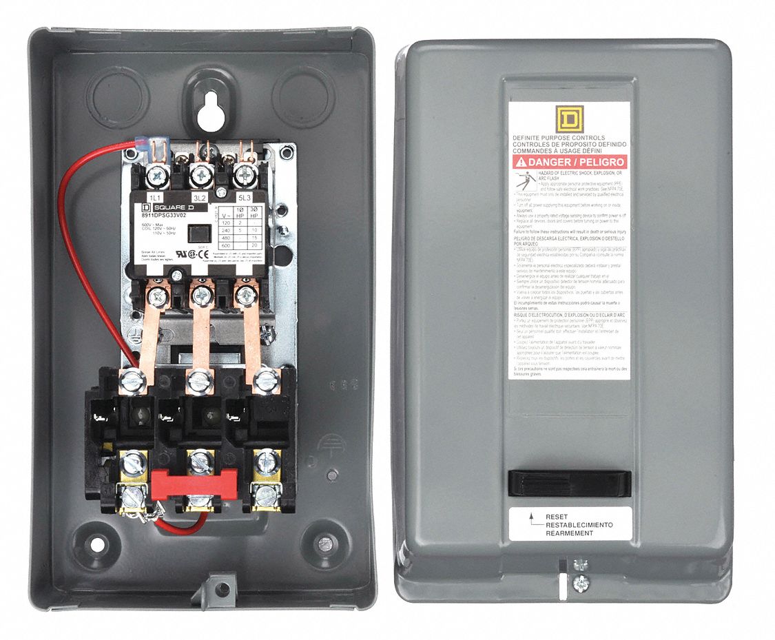 Definite Purpose Magnetic Motor Starter: Non-Reversing, 3 Poles, 30 A, 120V AC Coil