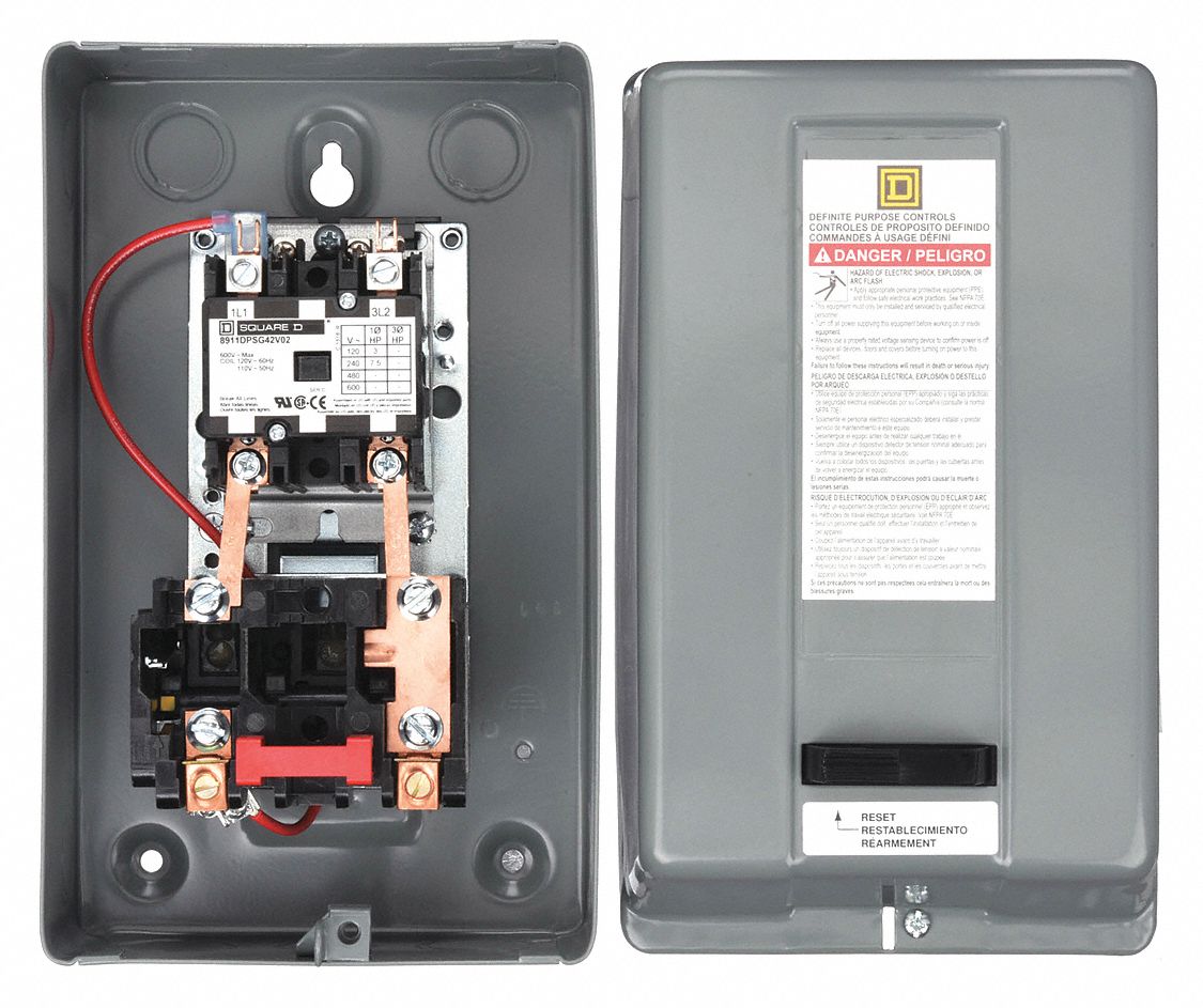 Definite Purpose Magnetic Motor Starter: Non-Reversing, 2 Poles, 40 A, 120V AC Coil