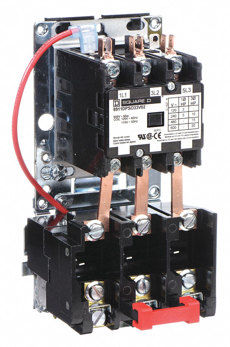 Definite Purpose Magnetic Motor Starter: Non-Reversing, 3 Poles, 30 A, 120V AC Coil