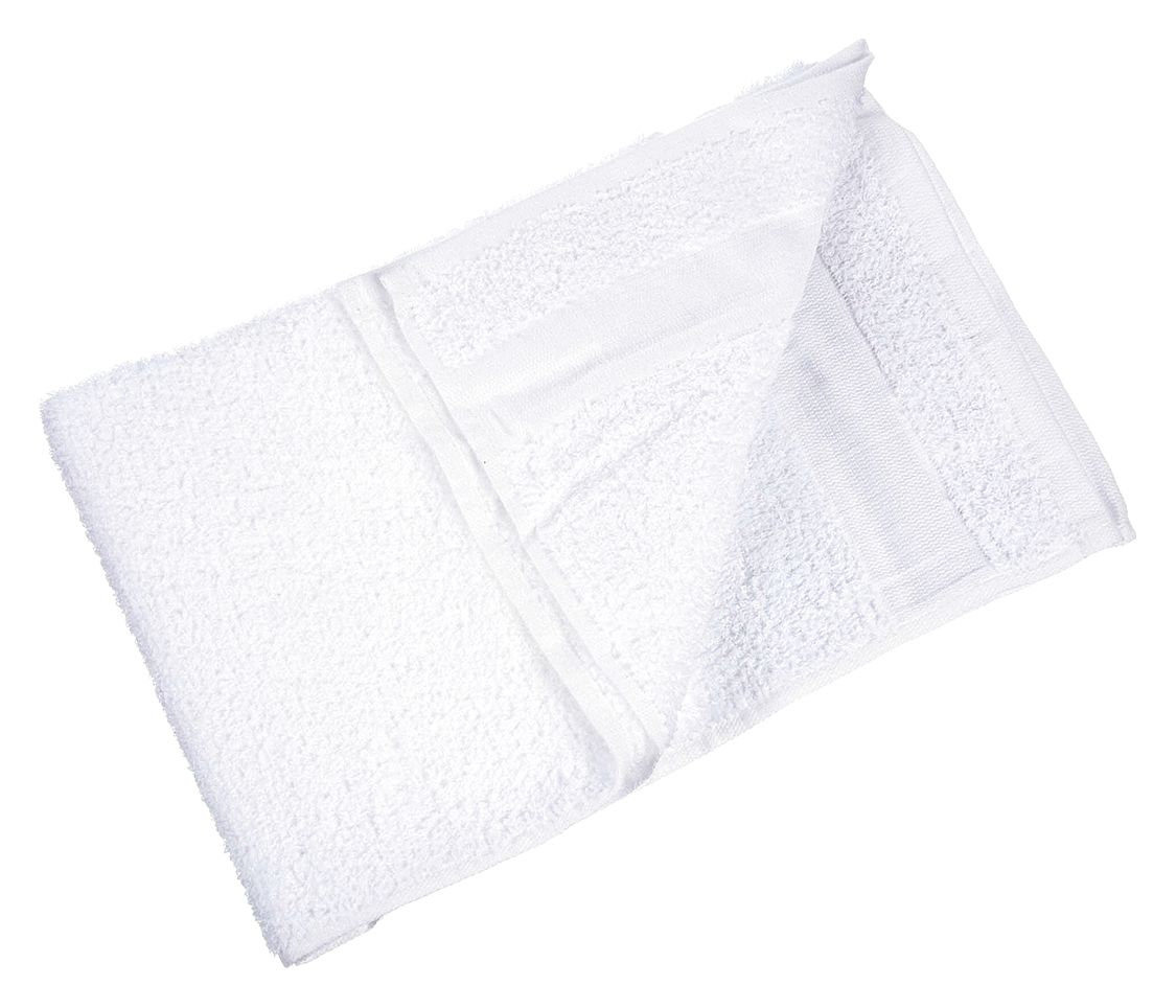 Hand Towel: White, 27 in Overall Lg, 16 in Overall Wd, 3 lb/dozen, Ring Spun Material