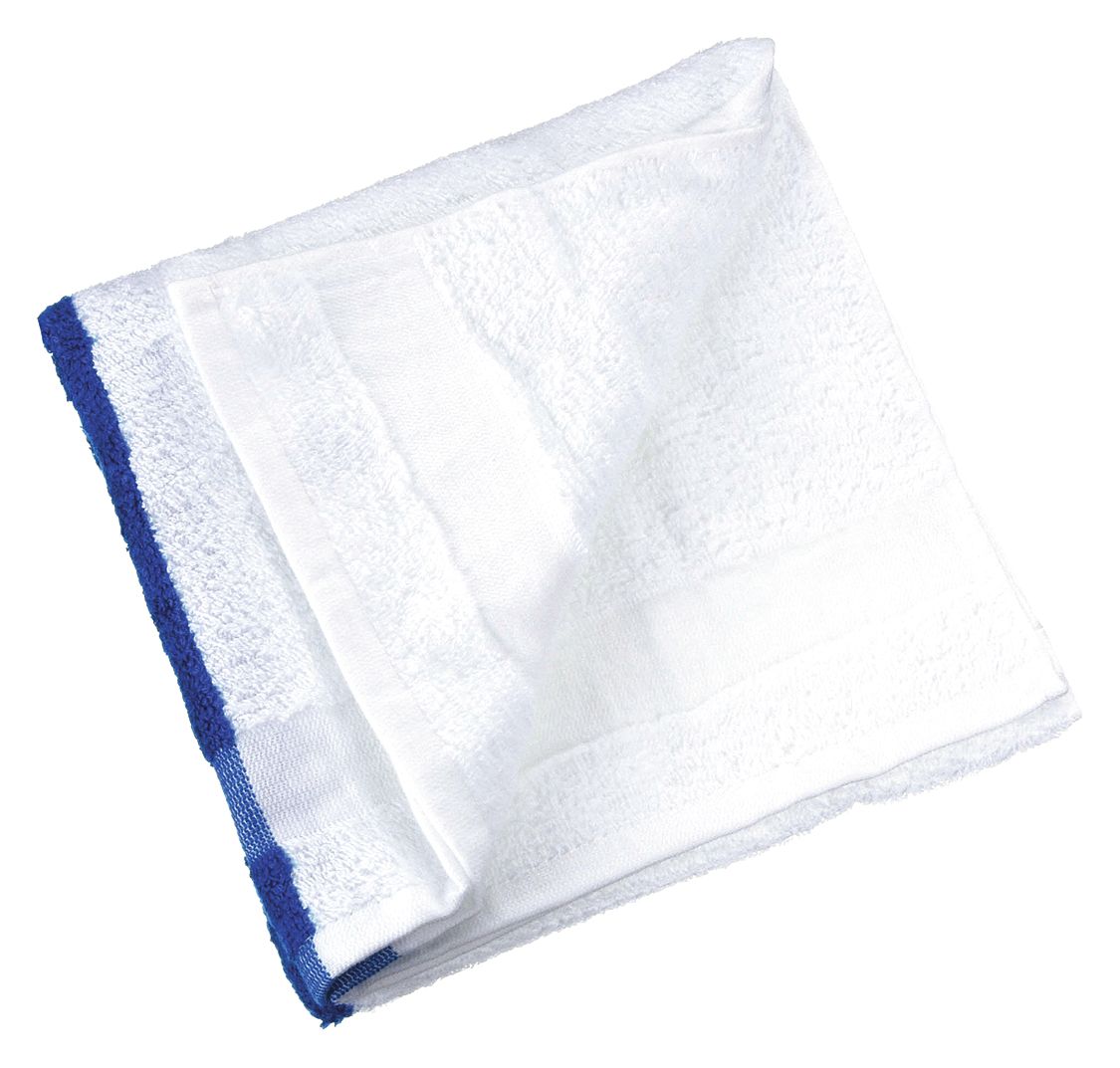 POOL TOWEL,W/BLUE STRIPE,20X40,PK 1