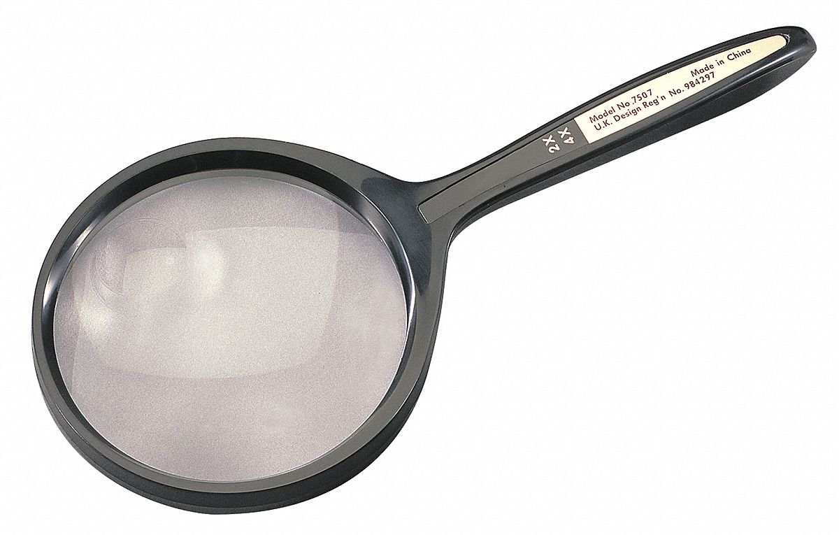 WESTWARD Magnifier 2X Power, 10 in Focal Distance, 3 in Lens Dia, 4D