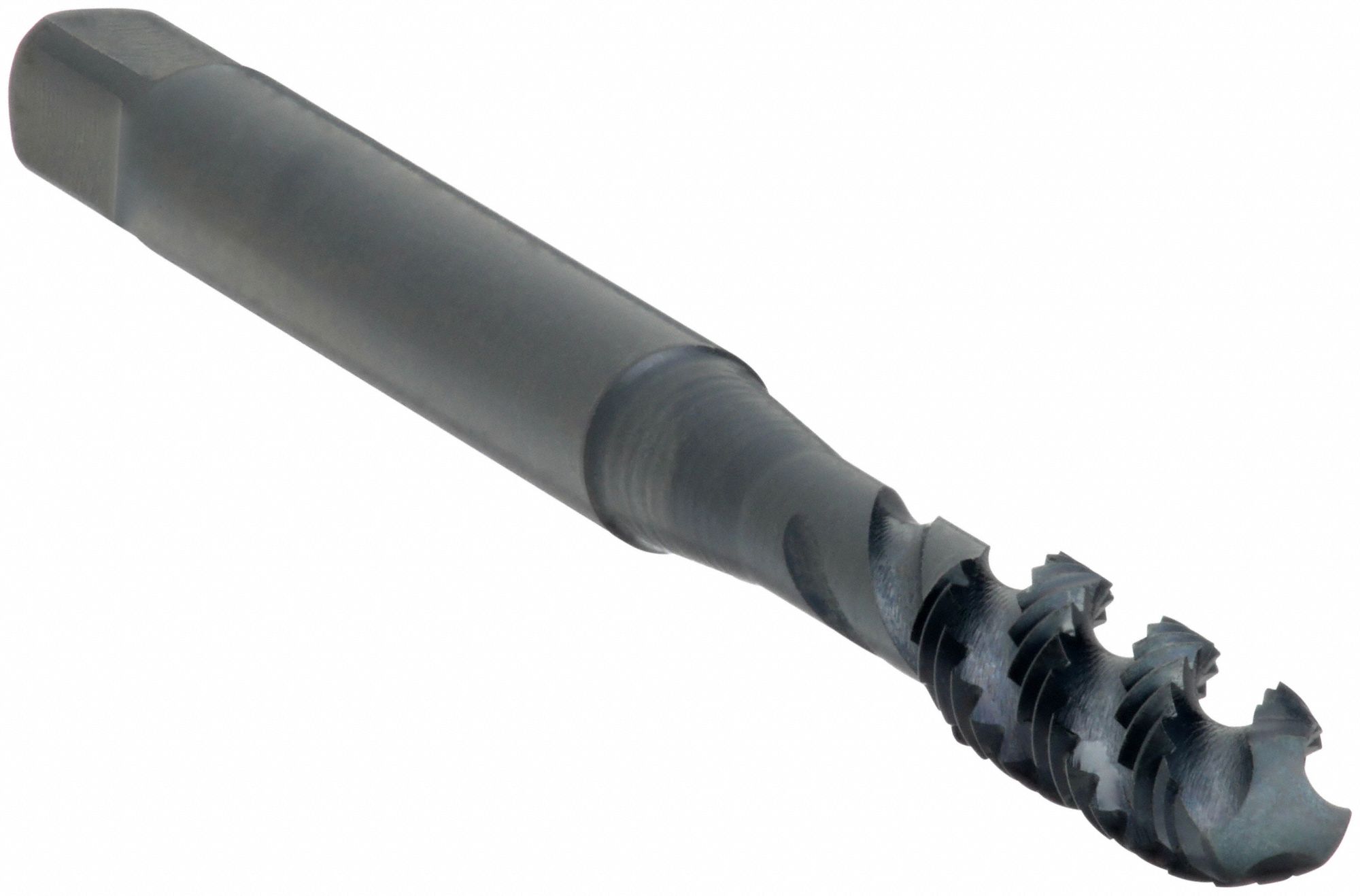 SPIRAL FLUTE TAP, #8-32 THREAD, ⅜ IN THREAD L, 2⅛ IN LENGTH, SEMI-BOTTOMING