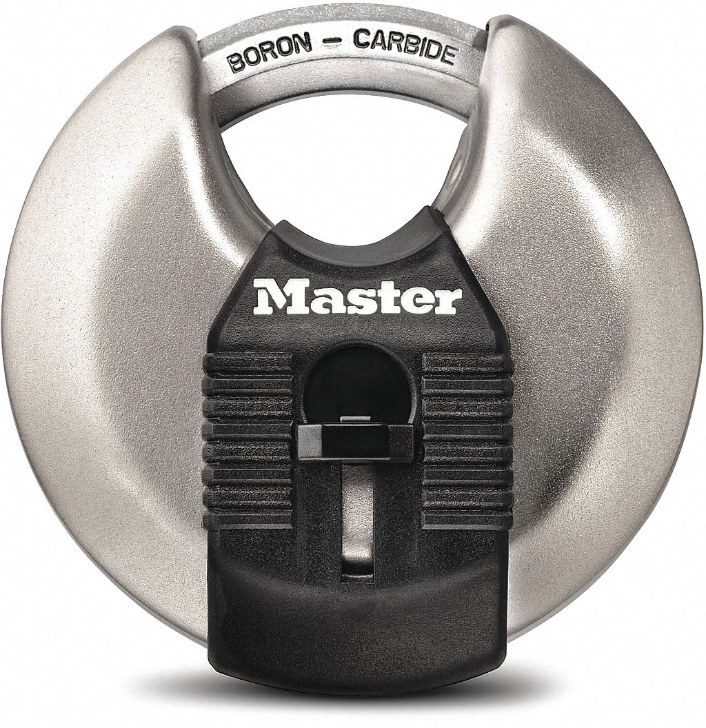 SHROUDED PADLOCK, DIFFERENT, BODY 2 3/4 IN W, SHACKLE 13/16 X 5/8 X 3/8 IN, STEEL/BORON CARBIDE