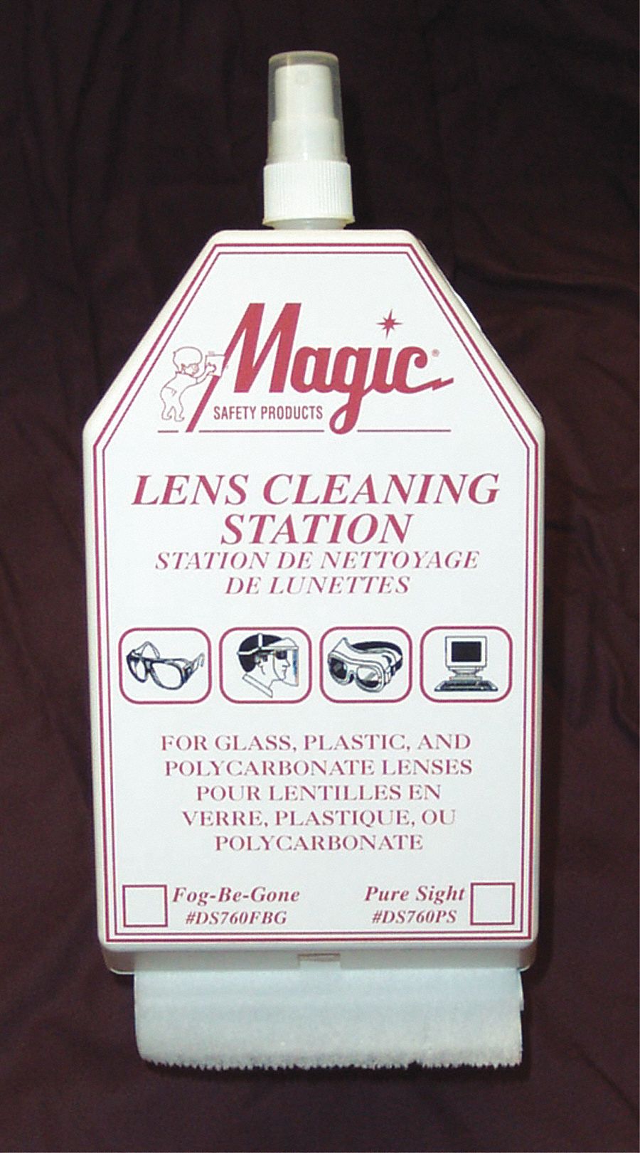 DISPOSABLE LENS STATION, ANTI-FOG, 8 OZ, 760 WIPES, 5 X 41/2 IN