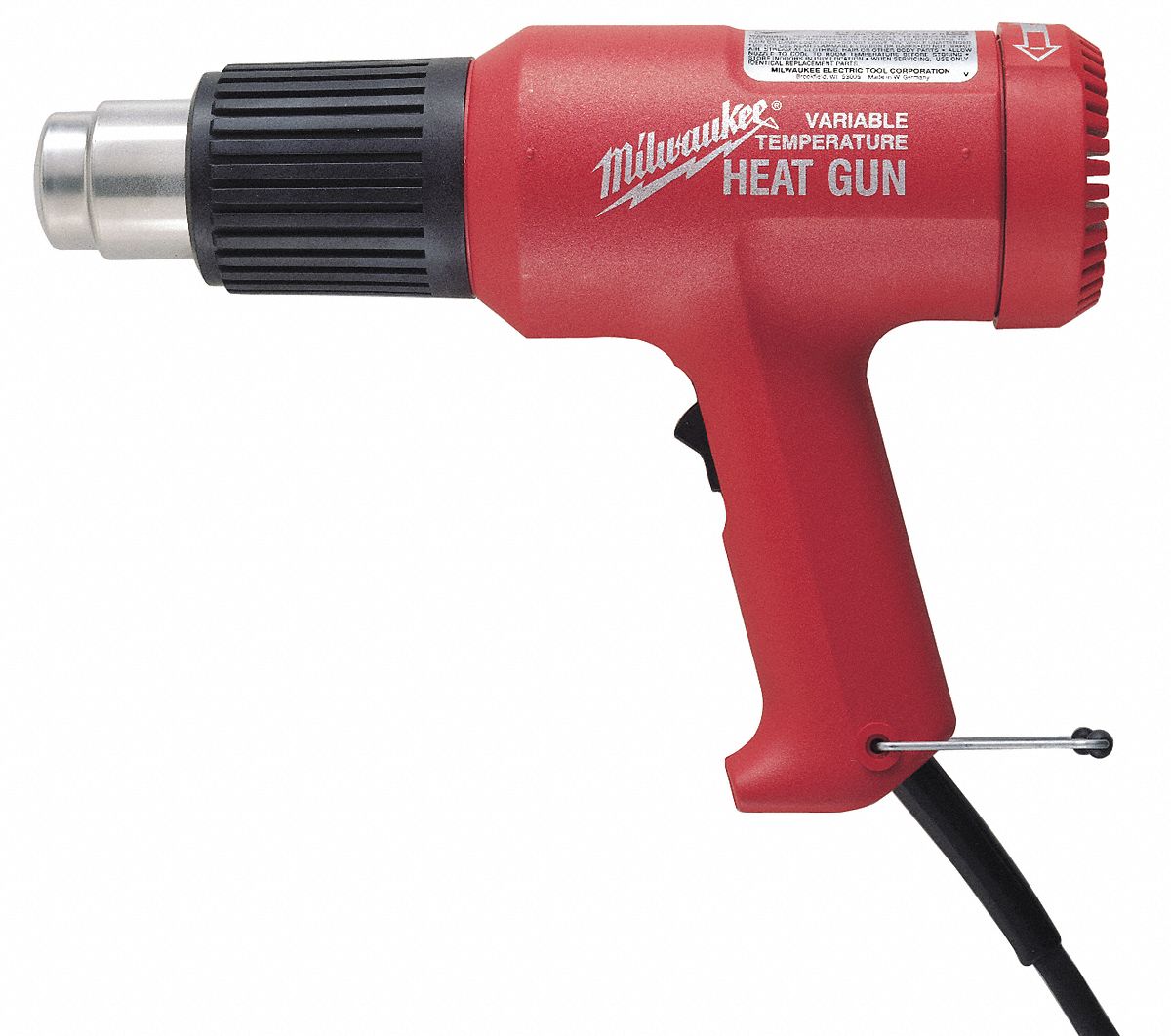 HEAT GUN, CORDED, 120V/11.6A, VARIABLE, 20 CFM, 100 °  TO 1040 °  F, 2-PRONG, ROCKER, STAND