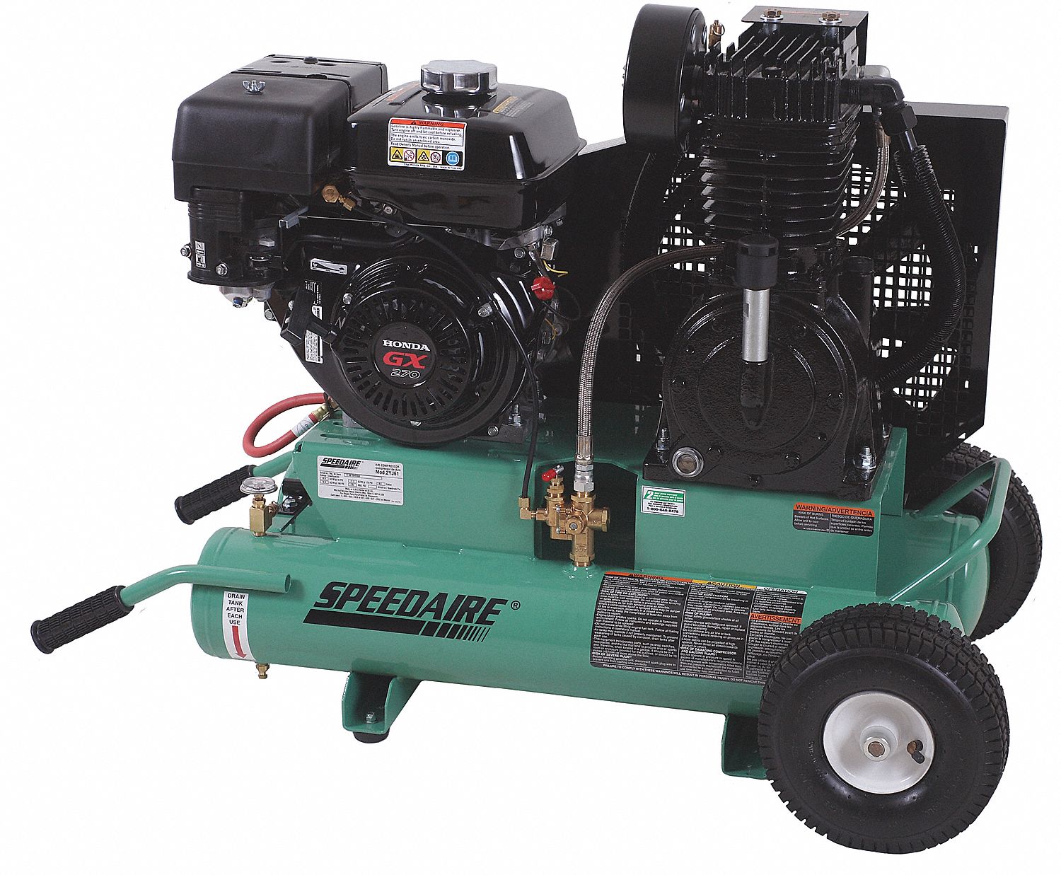 AIR COMPRESSOR, GAS ENG 9 HP