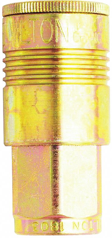 COUPLER, P-STYLE WITH BUNA-N SEAL, 300 PSI, 3/8 IN FLOW, 1/4 IN FNPT THREAD, STEEL