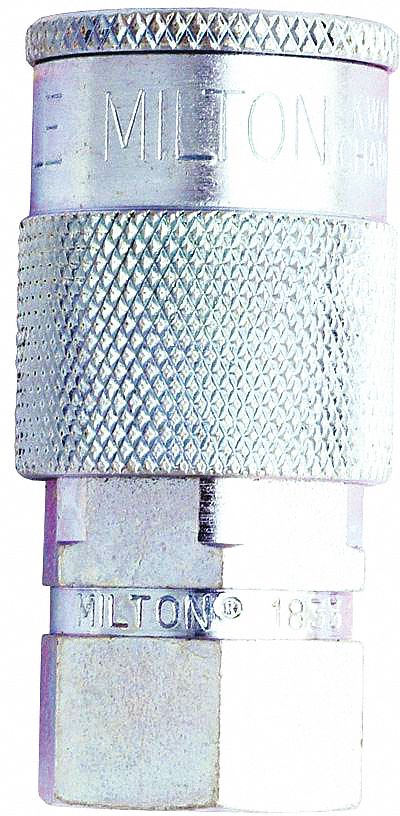 COUPLER, H-STYLE WITH BUNA-N SEAL, 300 PSI, 3/8 IN FLOW, 1/4 IN FNPT THREAD, STEEL