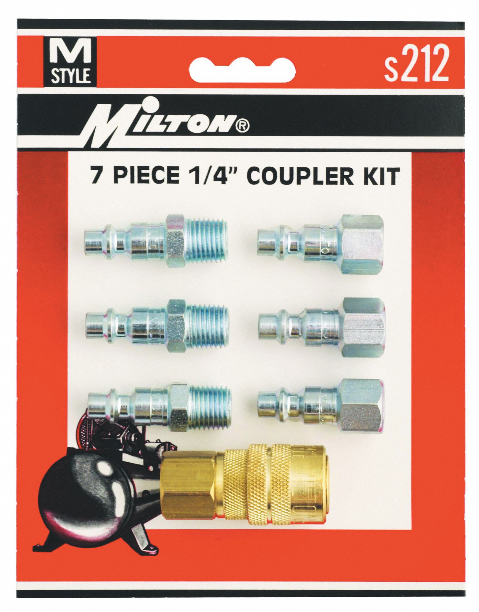 M STYLE COUPLER AND PLUG KIT,7 PCS